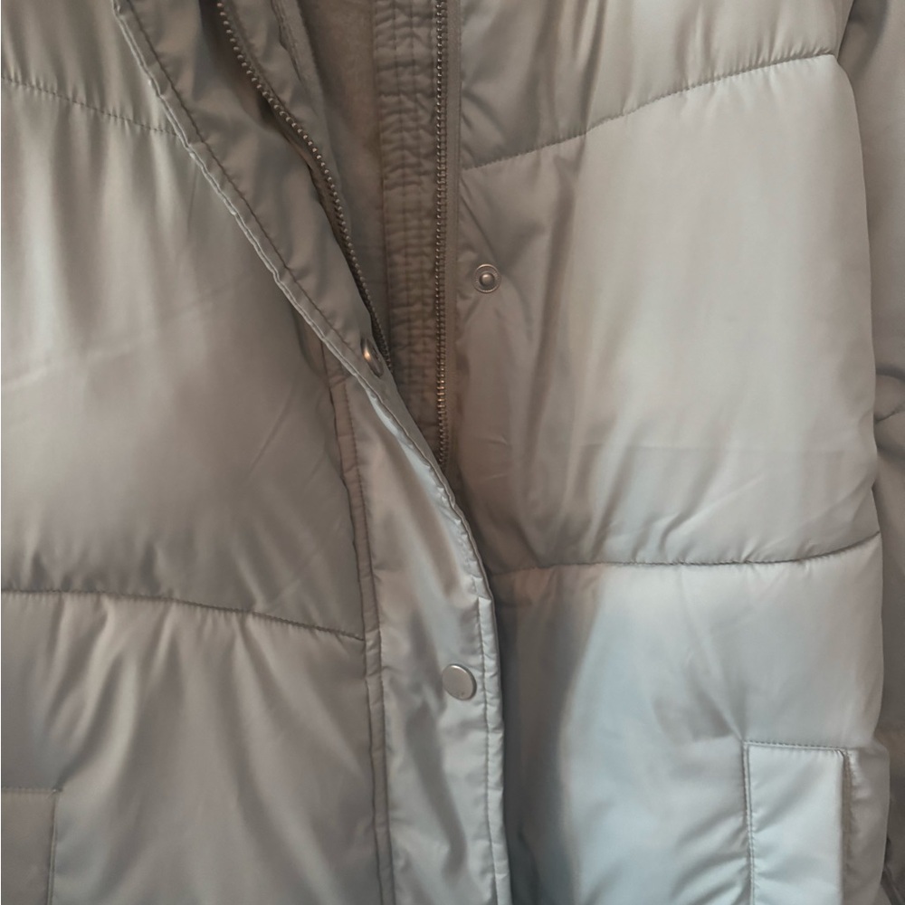 32 Degrees Light Gray Puffer Jacket with Hood - Picture 2 of 8